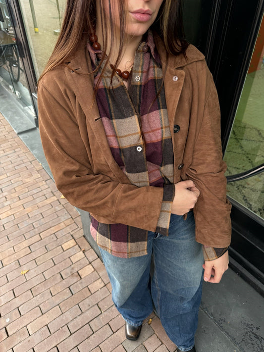 STUDIO AR BY ARMA - ELAINE- JACKET  SUEDE - MOCHA