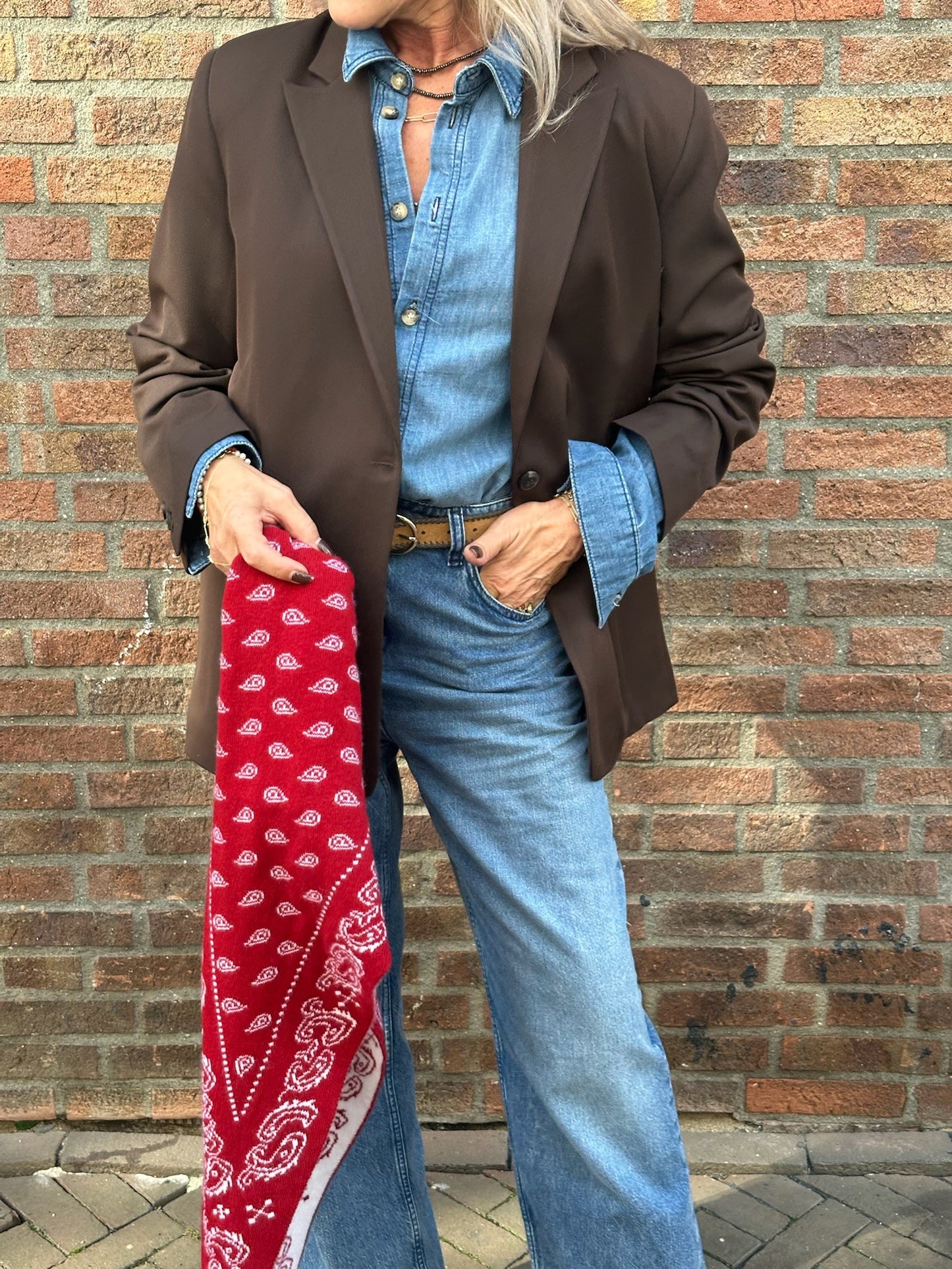 BASH BLOOM DENIM JUMPSUIT