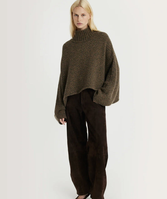 MARGAUX LONNBERG OTIS PULLOVER -MIX GREEN