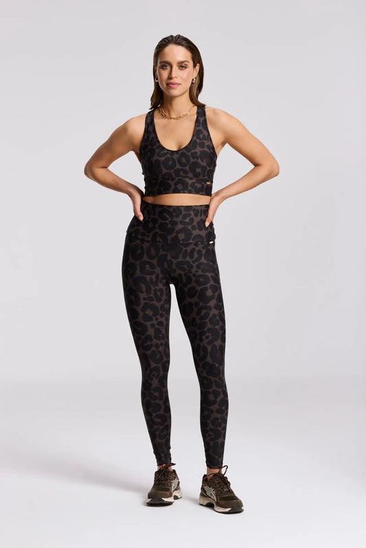 DEBLON CLASSIC LEGGINGS LEOPARD CACAO
