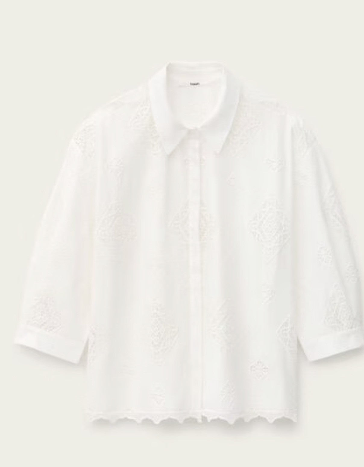 BA&SH MURIEL BLOUSE 3/4 MOUW - ECRU - WHITE